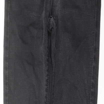 Denim & Co. Womens Grey Cotton Skinny Jeans Size 10 L27 in Regular Button