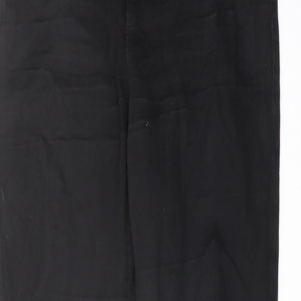 Denim & Co. Womens Black Cotton Jegging Jeans Size 12 L29 in Regular Button