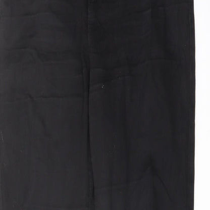 Denim & Co. Womens Black Cotton Jegging Jeans Size 12 L29 in Regular Button