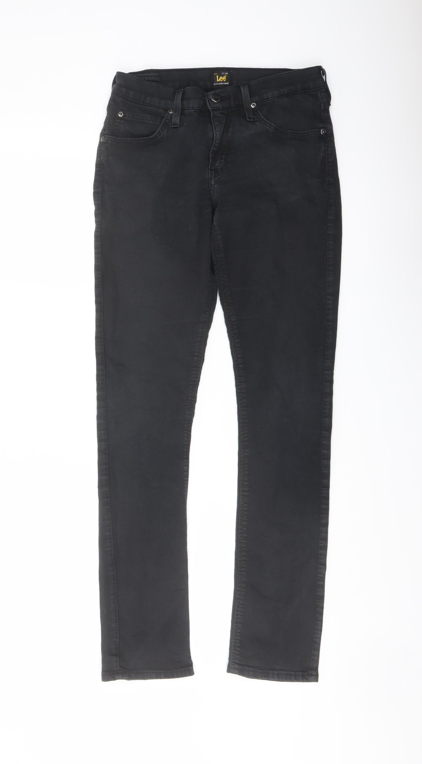 Lee Womens Black Cotton Jegging Jeans Size 26 in L29 in Regular Button
