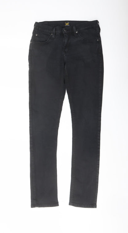 Lee Womens Black Cotton Jegging Jeans Size 26 in L29 in Regular Button