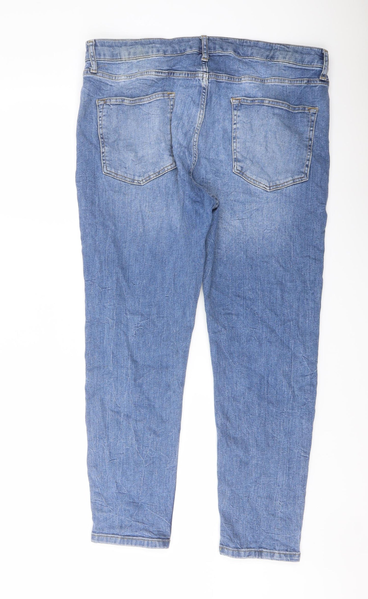 Mens UK Size 36 in Topman Regular Fit Skinny Blue Jeans