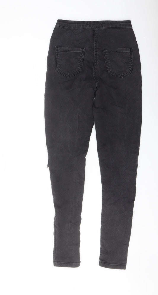 PARISIAN SIGNATURE Womens Grey Cotton Skinny Jeans Size 6 L27 in Regular Button