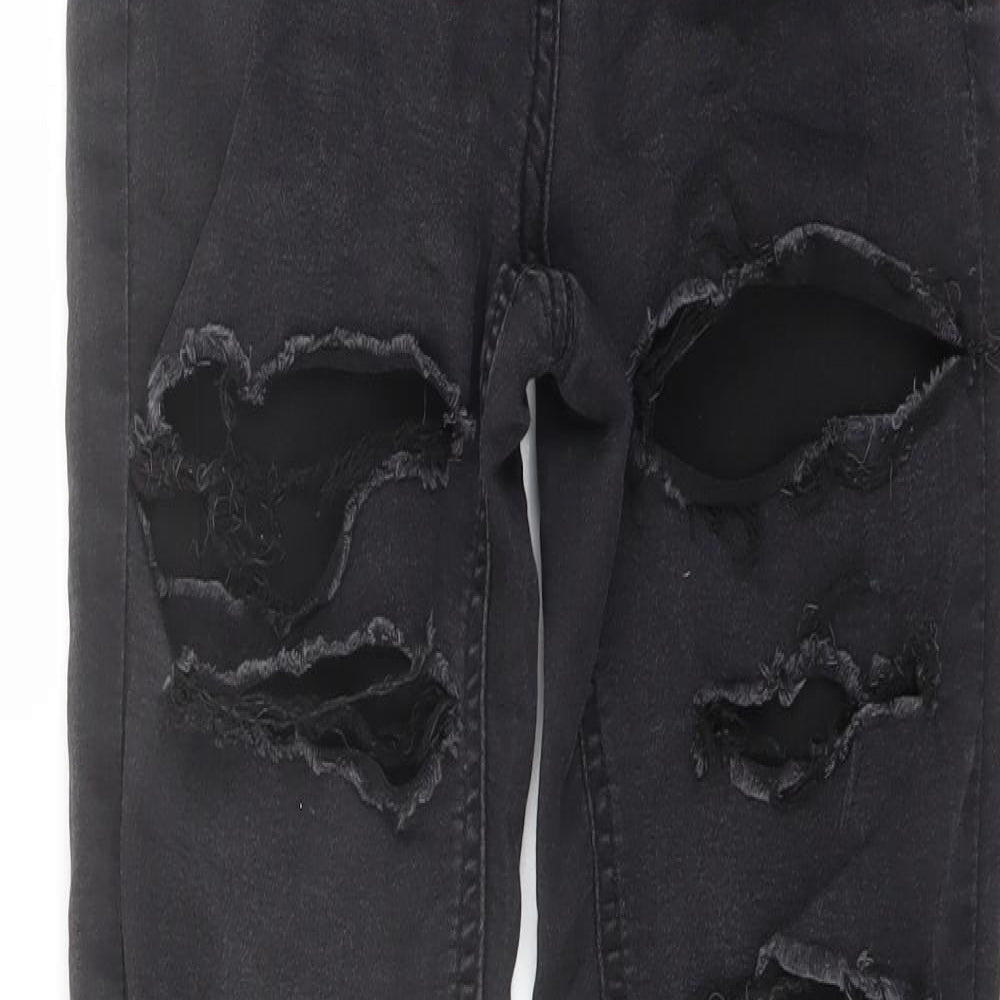 PARISIAN SIGNATURE Womens Grey Cotton Skinny Jeans Size 6 L27 in Regular Button