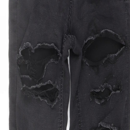 PARISIAN SIGNATURE Womens Grey Cotton Skinny Jeans Size 6 L27 in Regular Button