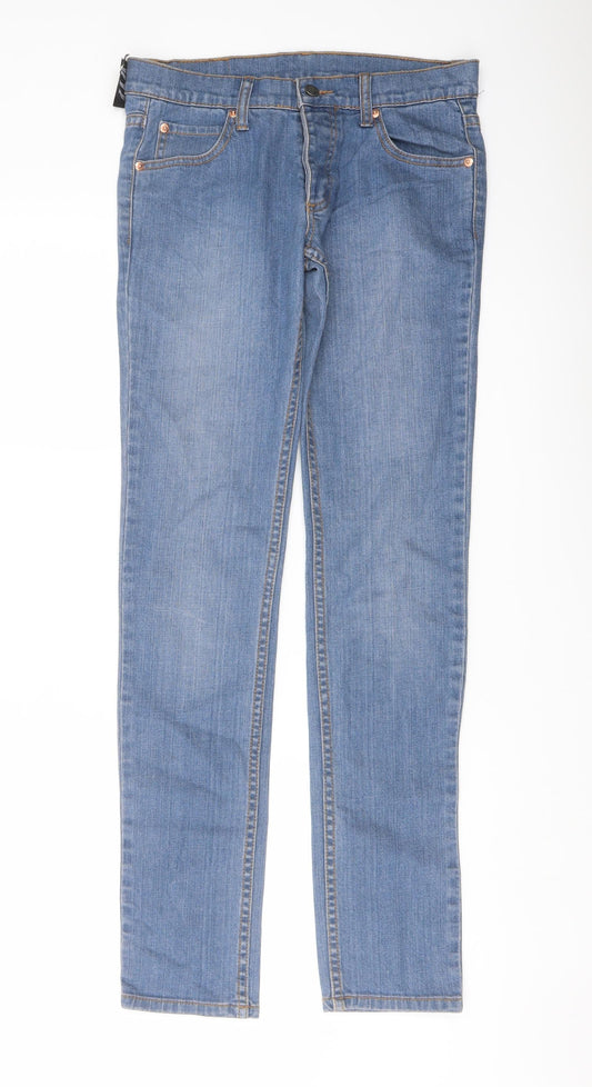 Cheap Monday Mens Blue Cotton Skinny Jeans Size 29 in L32 in Regular Button