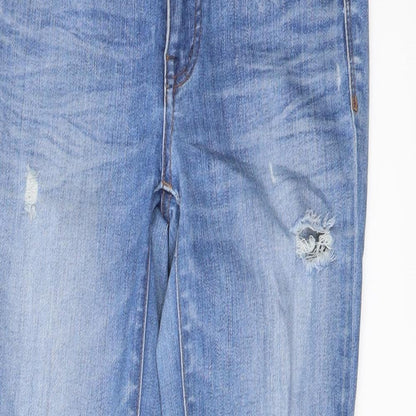 Madewell Womens Blue Cotton Skinny Jeans Size 24 in L29 in Regular Button