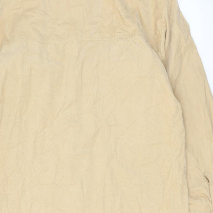 Zara Girls Beige Cotton Tunic Button-Up Size 13-14 Years Collared Button