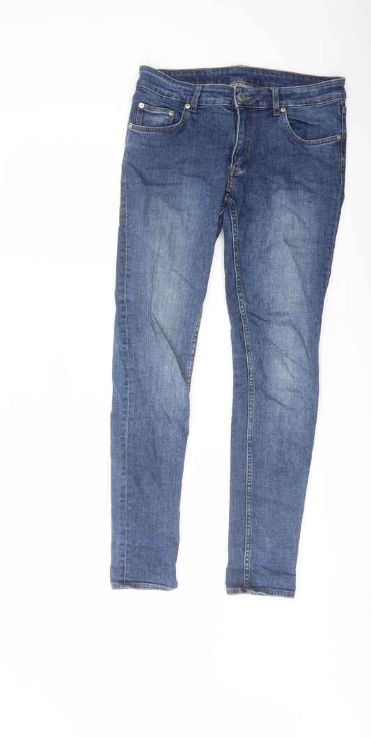 Cheap Monday Mens Blue Cotton Skinny Jeans Size 30 in L29 in Regular Button