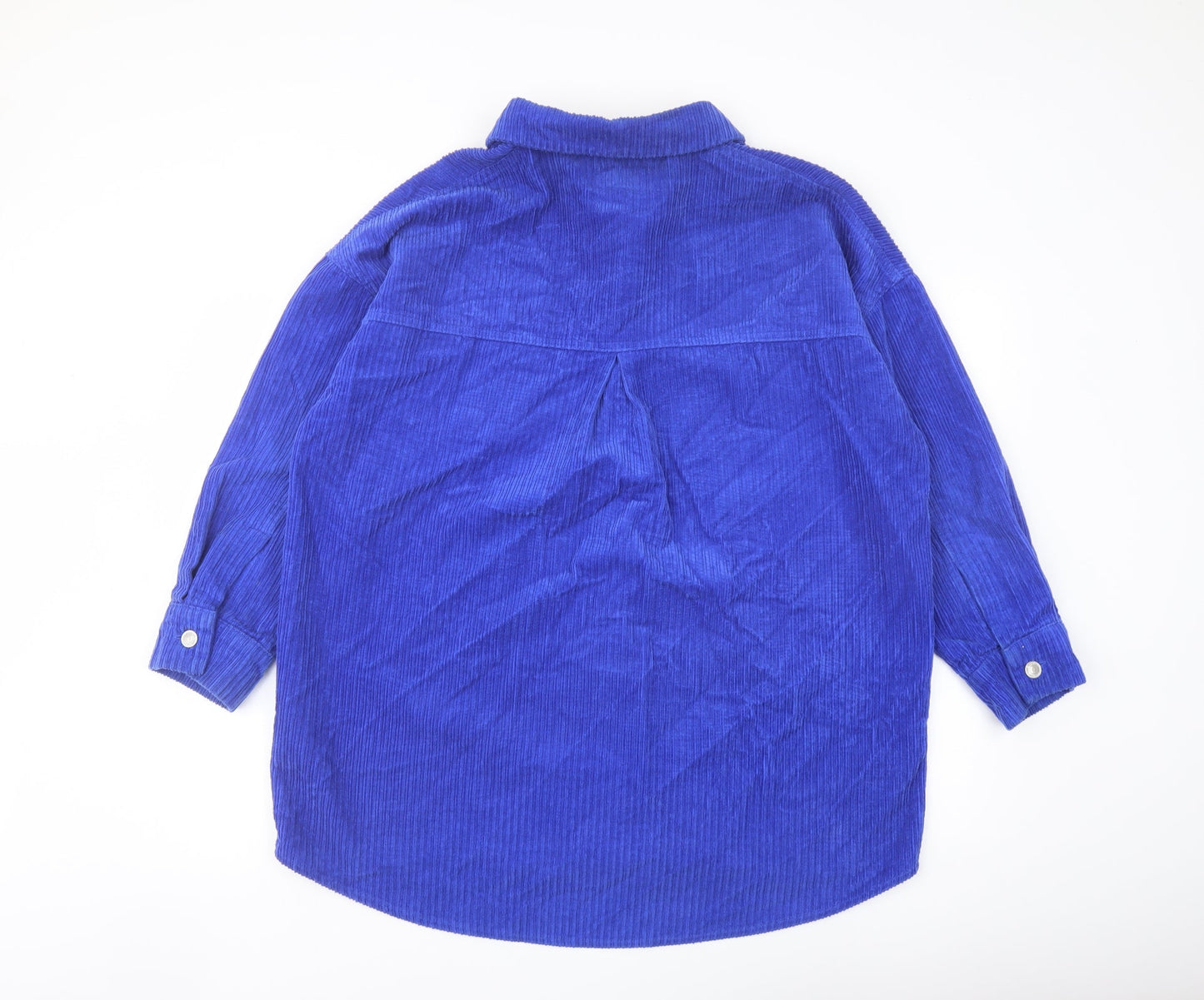 Denim & Co. Womens Blue Jacket Size 14 Button