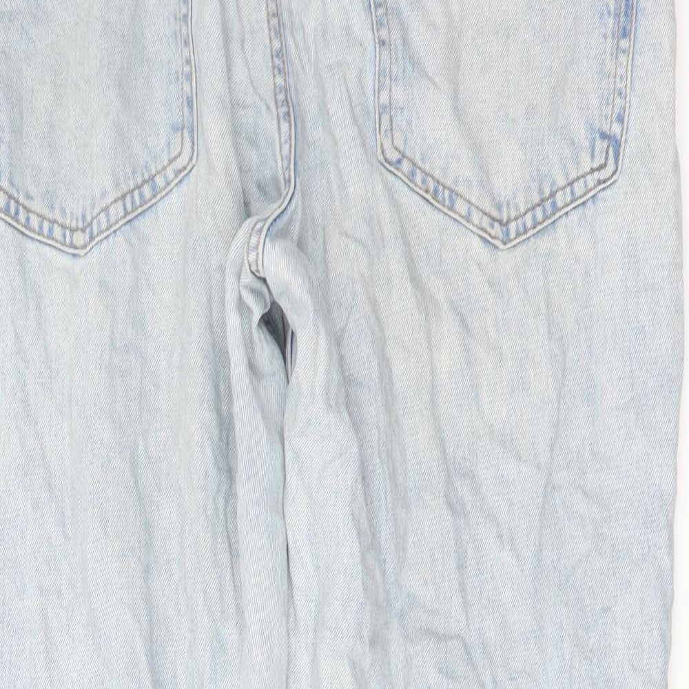 H&M Mens Blue Cotton Tapered Jeans Size 33 in L32 in Regular Button