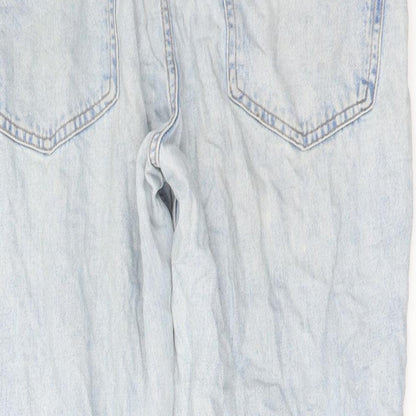 H&M Mens Blue Cotton Tapered Jeans Size 33 in L32 in Regular Button