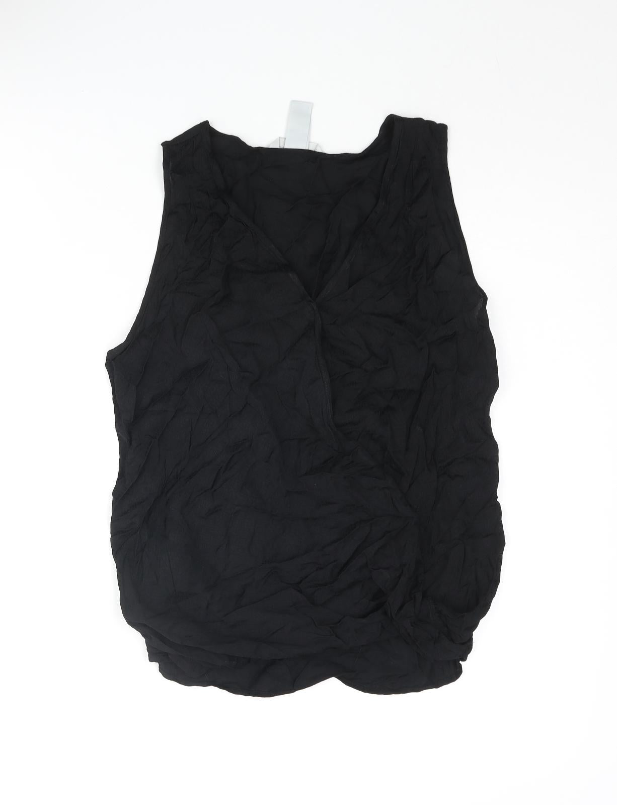 Womens UK Size 8 H&M Black Camisole Blouse