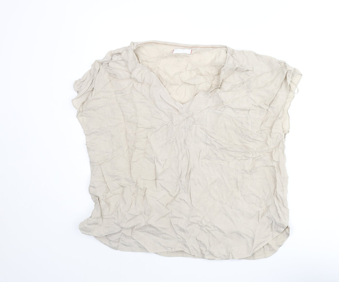 Womens UK Size 20 Per Una Beige Basic Blouse