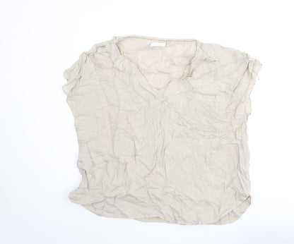Womens UK Size 20 Per Una Beige Basic Blouse