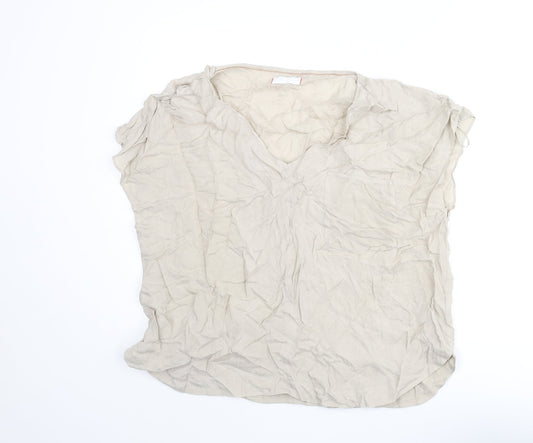 Womens UK Size 20 Per Una Beige Basic Blouse
