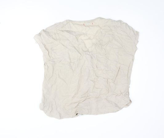 Womens UK Size 20 Per Una Beige Basic Blouse