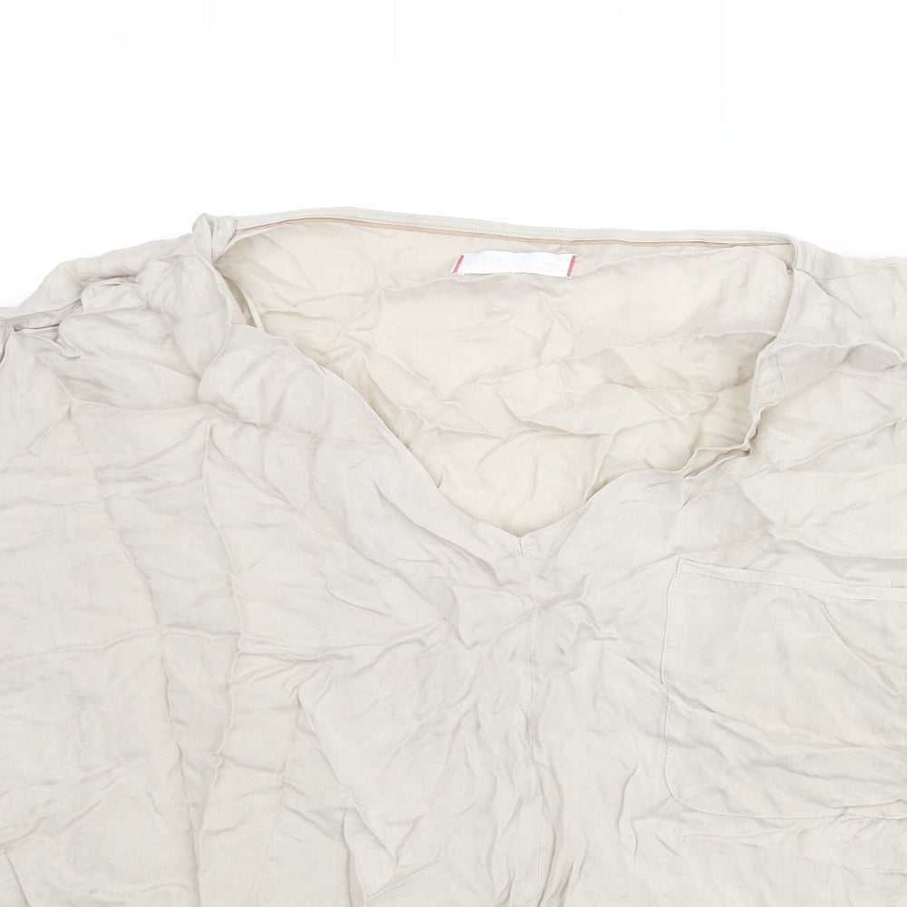 Womens UK Size 20 Per Una Beige Basic Blouse