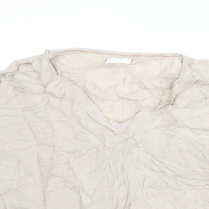 Womens UK Size 20 Per Una Beige Basic Blouse