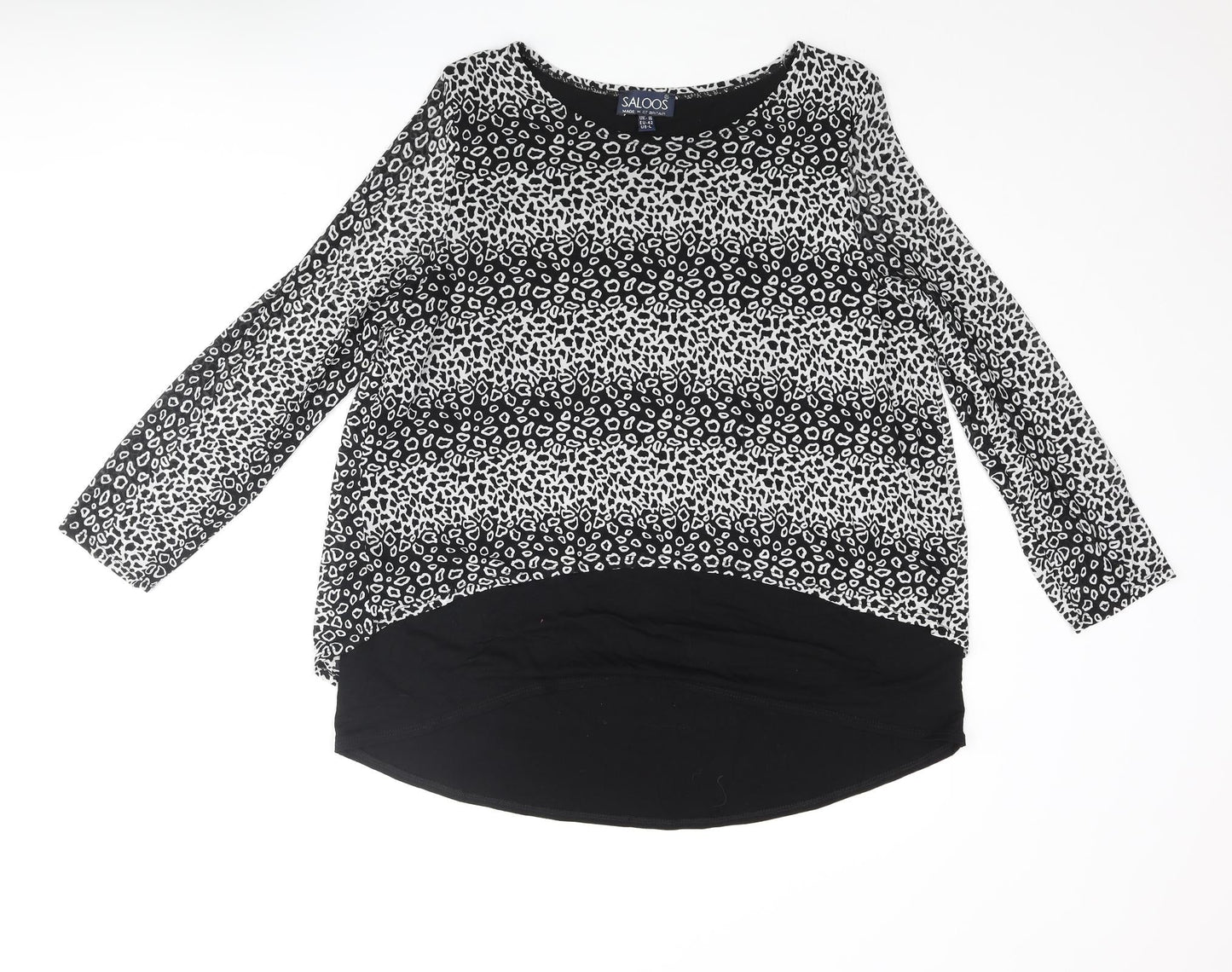 Womens UK Size 16 Saloos Black Basic Blouse