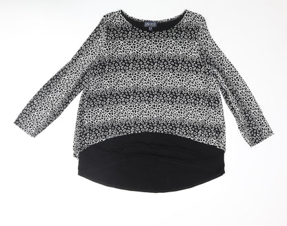Womens UK Size 16 Saloos Black Basic Blouse