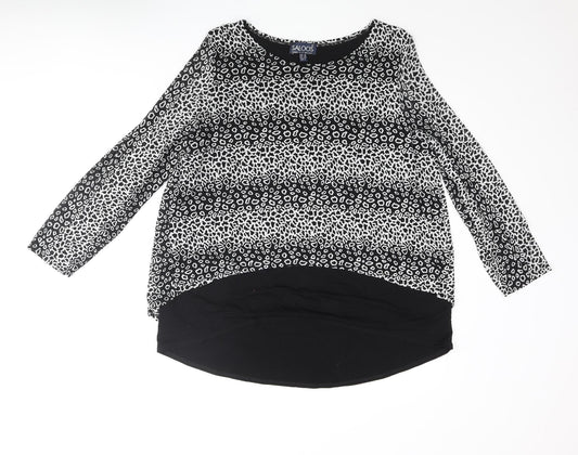 Womens UK Size 16 Saloos Black Basic Blouse