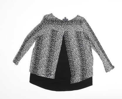 Womens UK Size 16 Saloos Black Basic Blouse