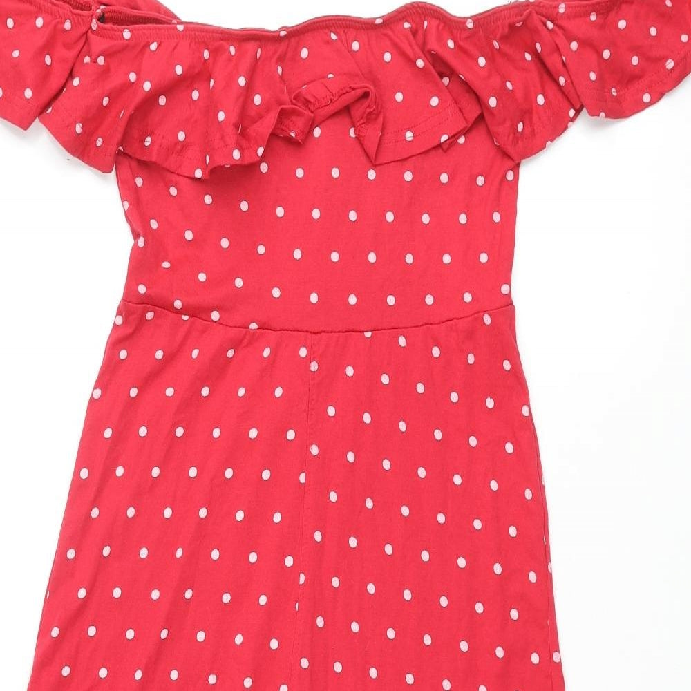 Womens UK Size 10 Missguided One-Piece Red Jumpsuit