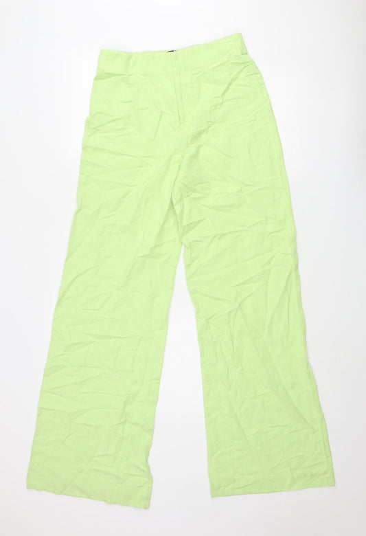 Womens UK Size M Zara Regular Fit  Green Trousers