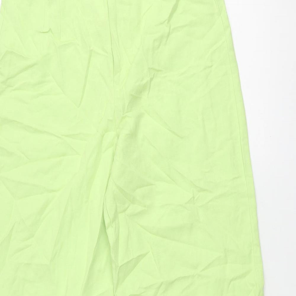 Womens UK Size M Zara Regular Fit  Green Trousers