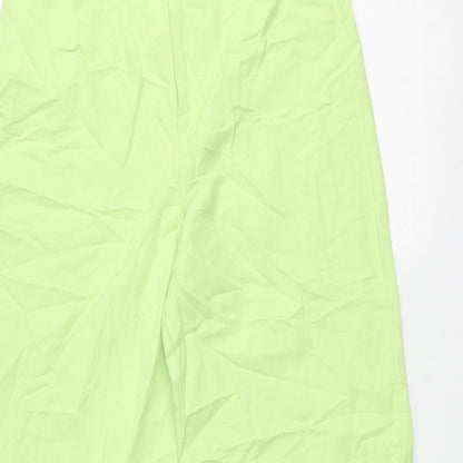 Womens UK Size M Zara Regular Fit  Green Trousers
