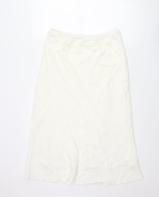 Alex & Co Womens Ivory Viscose A-Line Skirt Size 16