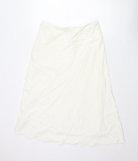 Alex & Co Womens Ivory Viscose A-Line Skirt Size 16