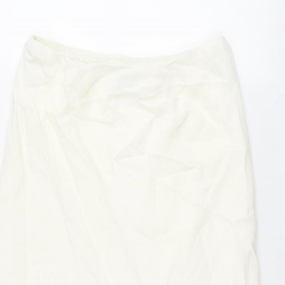 Alex & Co Womens Ivory Viscose A-Line Skirt Size 16