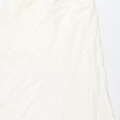 Alex & Co Womens Ivory Viscose A-Line Skirt Size 16