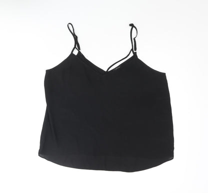 Womens UK Size 14 River Island Black Camisole Blouse
