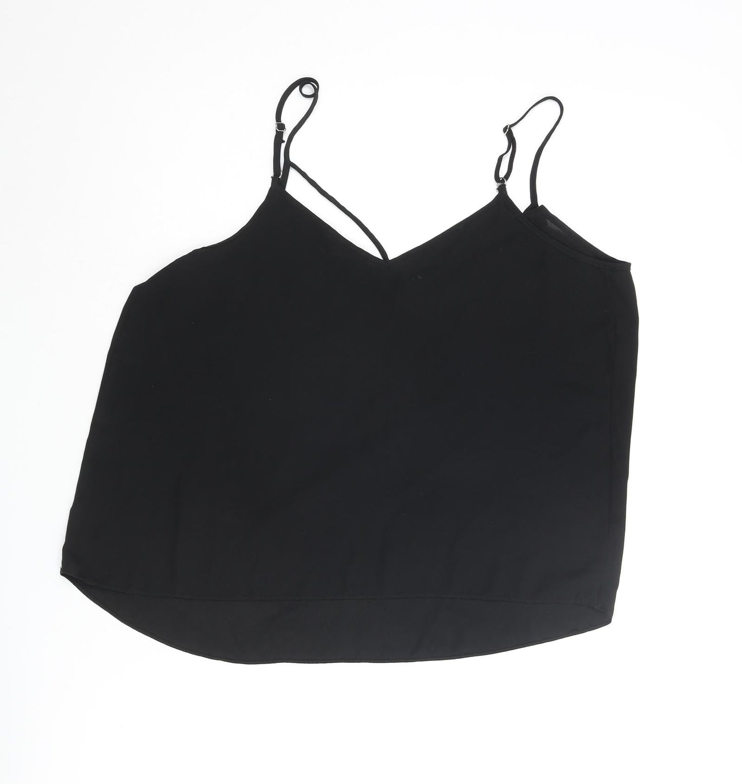 Womens UK Size 14 River Island Black Camisole Blouse