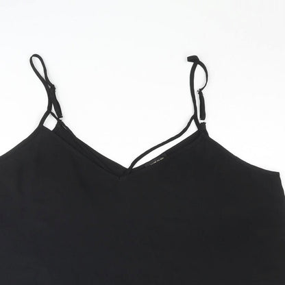 Womens UK Size 14 River Island Black Camisole Blouse