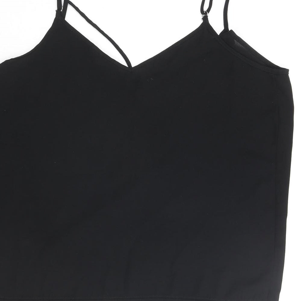 Womens UK Size 14 River Island Black Camisole Blouse