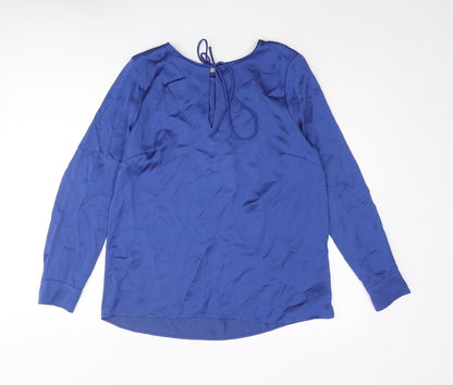 Womens UK Size 10 H&M Blue Basic Blouse