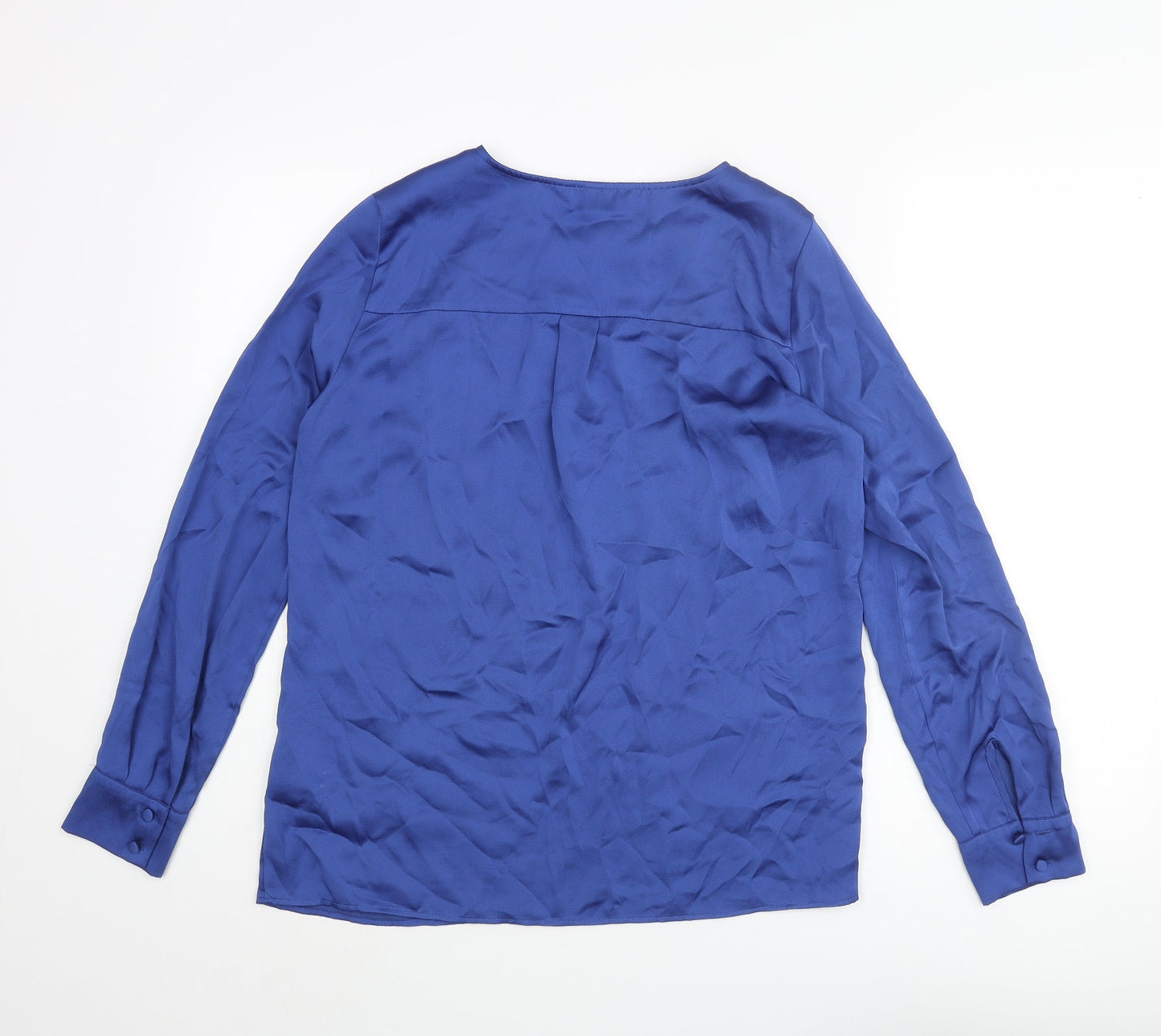 Womens UK Size 10 H&M Blue Basic Blouse