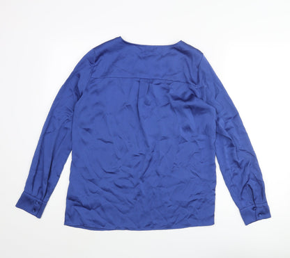 Womens UK Size 10 H&M Blue Basic Blouse