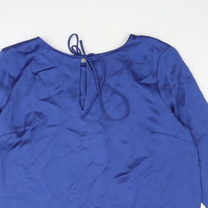 Womens UK Size 10 H&M Blue Basic Blouse