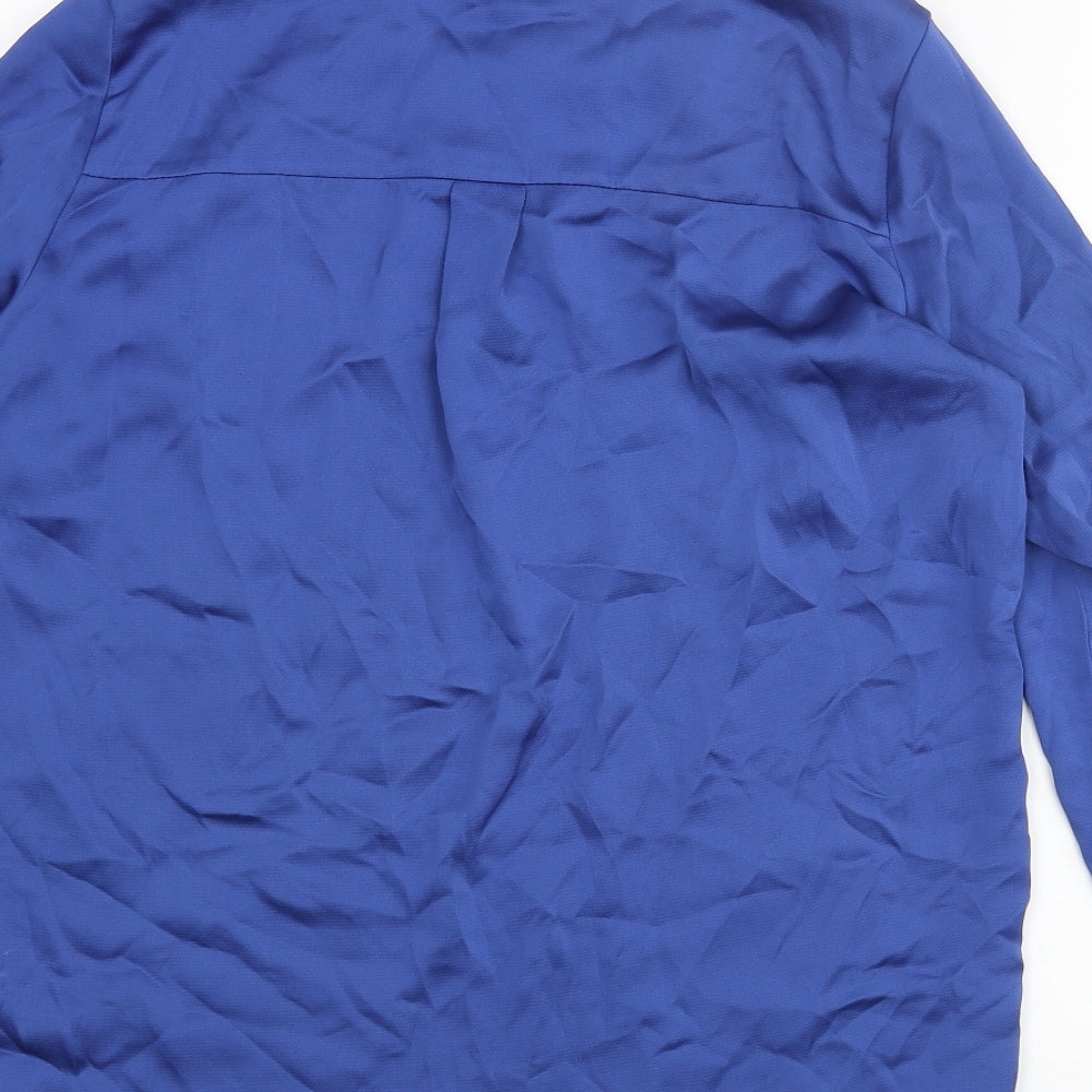 Womens UK Size 10 H&M Blue Basic Blouse