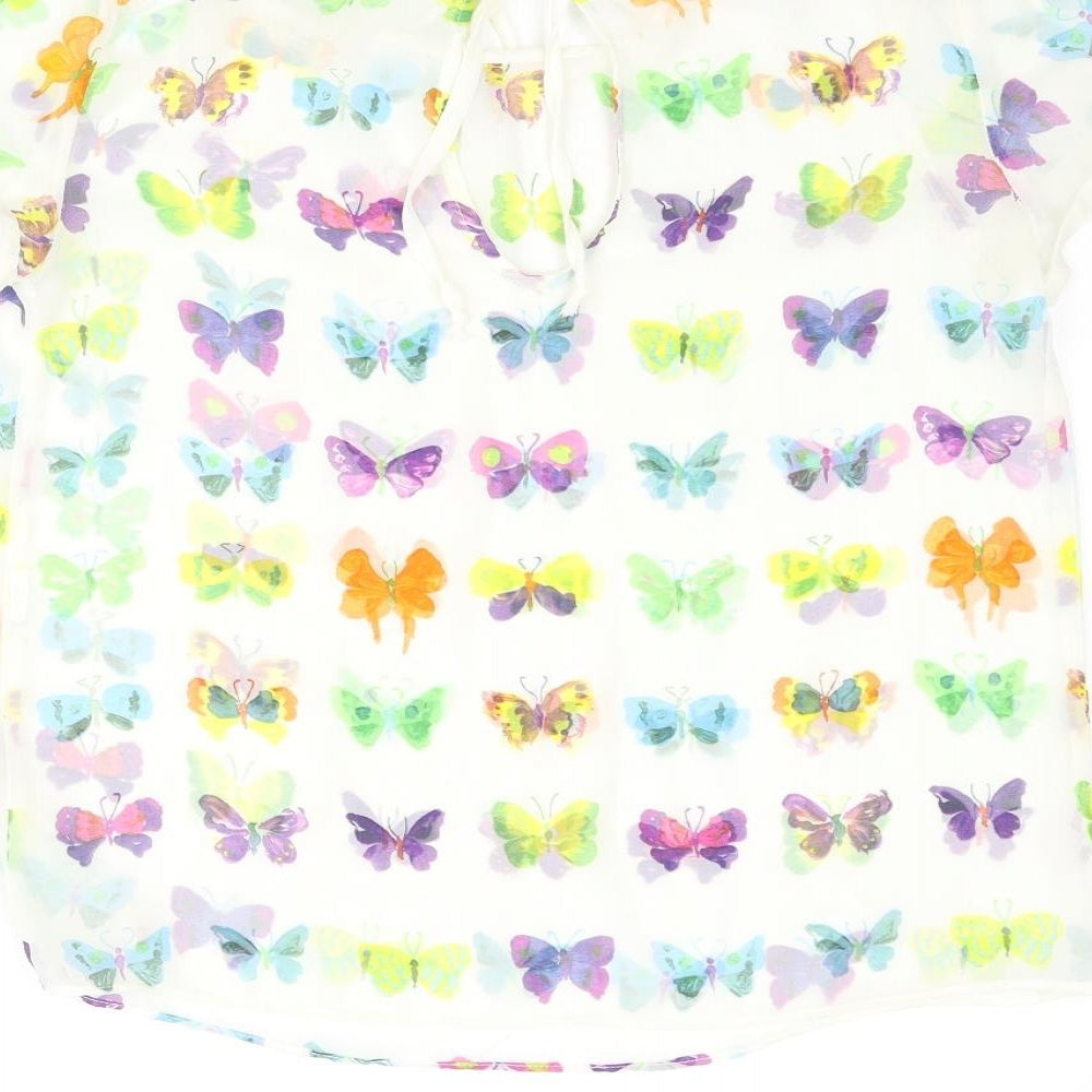 Womens UK Size M Zara Multicoloured Basic Blouse