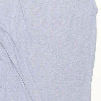 Lefties Womens Blue Polyester Jumper Dress Size XL Round Neck Pullover - Knot Detail