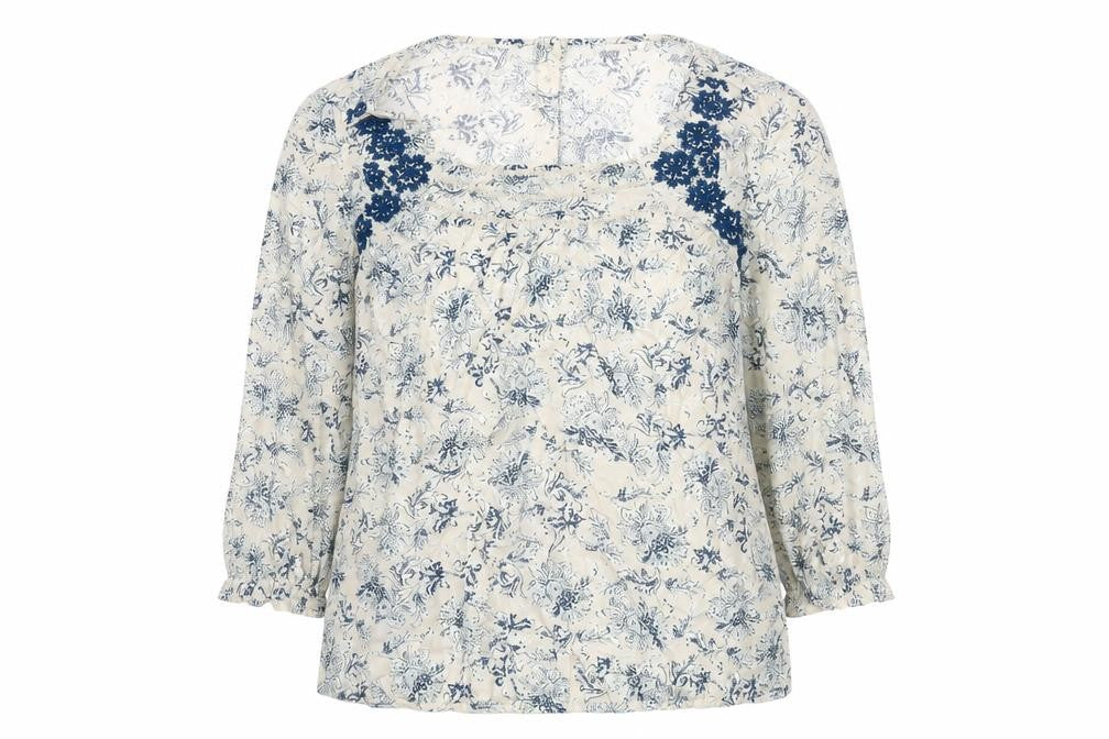 Womens UK Size 12 M&Co Beige Basic Blouse