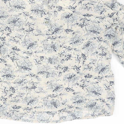Womens UK Size 12 M&Co Beige Basic Blouse