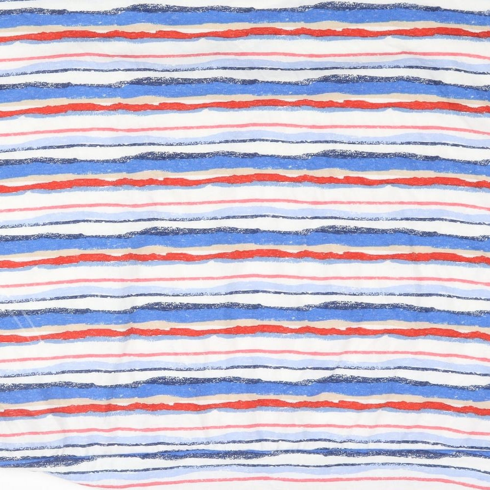 EWM Womens Multicoloured Striped Polyester Basic Blouse Size 18 V-Neck - Button Detail Size 18-20