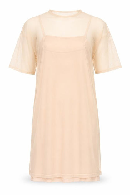 ASOS Womens Beige Polyester Mini Size 10 Round Neck Pullover